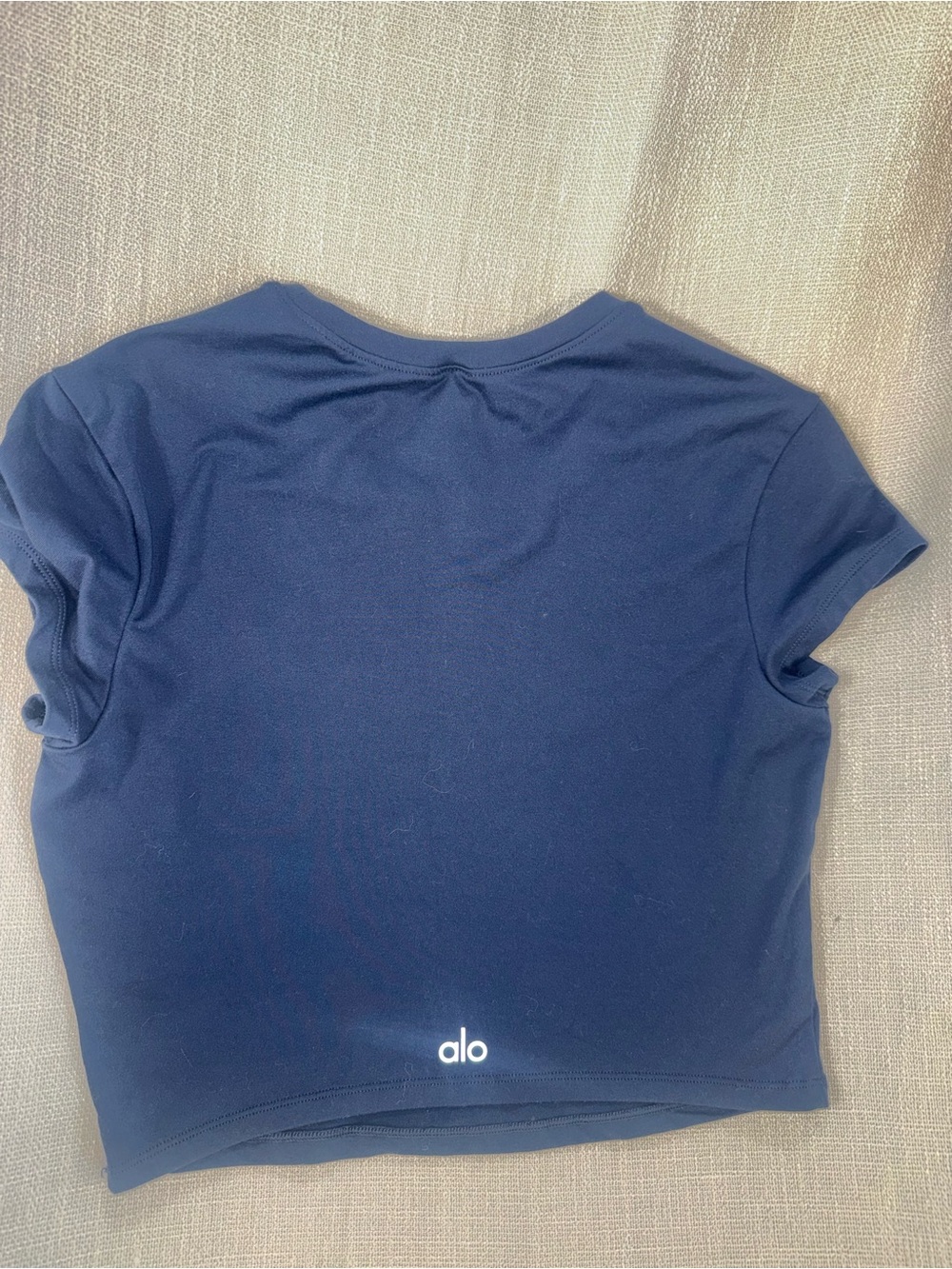 ALO Yoga Navy Short Sleeve Crop Top - Picture 6 of 7
